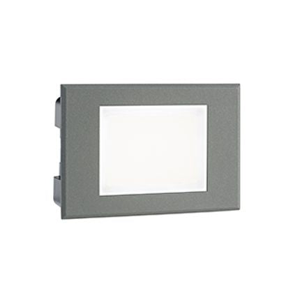 Rechteckige LED-Stufenmarkierungsleuchte für Wandeinbau 3W 3000K Grey Sovil acquista