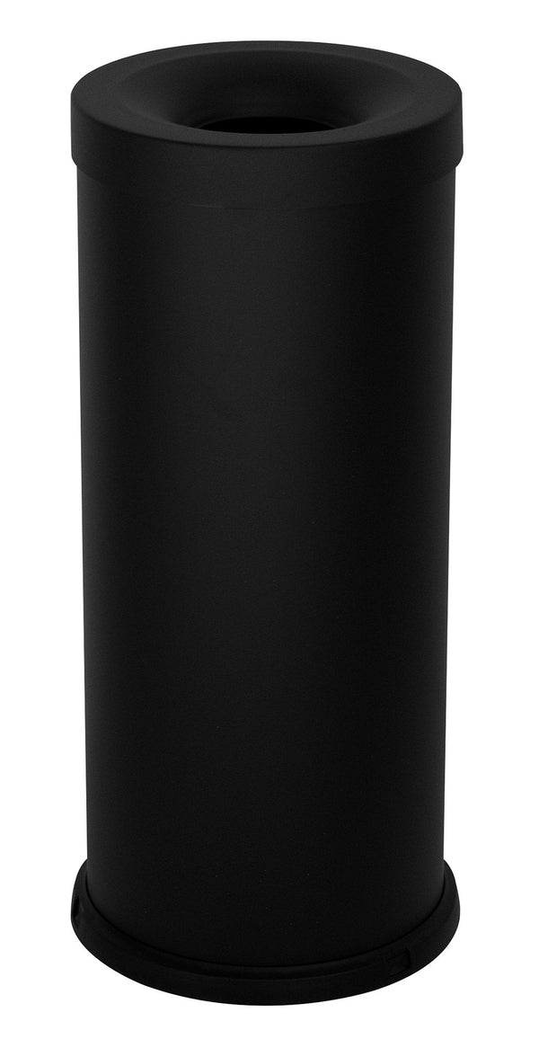 Pattumiera Gettacarte Ø25xh60 cm Autoestinguente In Acciaio Verniciato Nero Seconda Scelta sconto