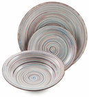 Servizio Piatti 18 Pezzi in Stoneware Soriani Sand Multicolor