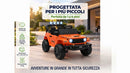 Macchina Elettrica per Bambini Licenza Jeep Wrangler Rubicon 12V con Sedili in Pelle e Telecomando Arancione 