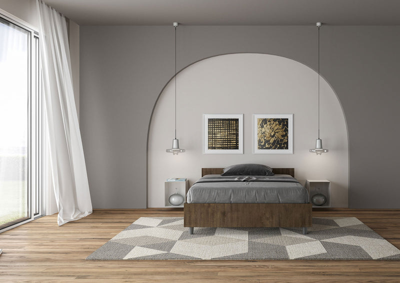 Letto 1 Piazza e Mezzo Nuamo Noce Varie Misure