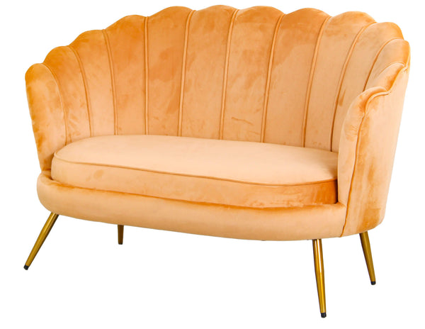 2-Sitzer-Sofa 128 x 85 cm in Karamell-Samt acquista