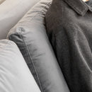 Divano Letto Matrimoniale 190x102x82 cm in Poliestere e Metallo Grigio