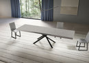 Tavolo Allungabile 180/284x90 cm Niket Cashmere Gambe Antracite      