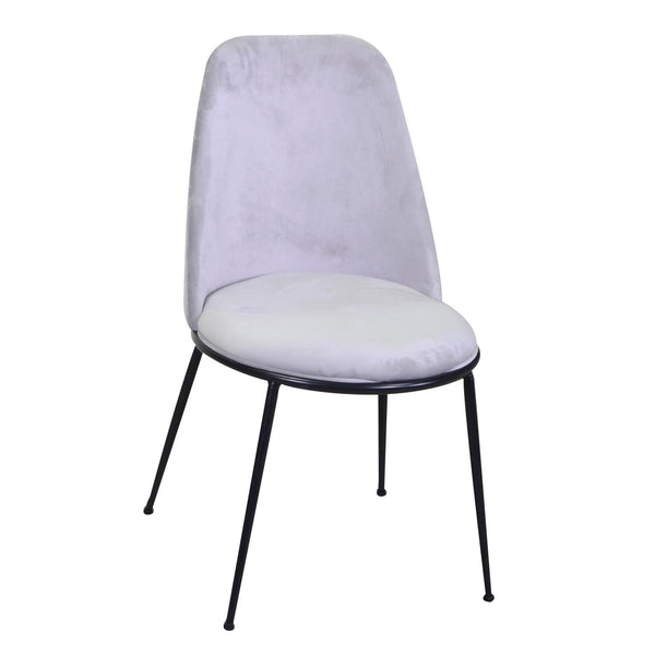 Sedia Kiev 49x56xh44/85 cm in Tessuto Velluto Grigio/Nero sconto
