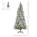 Albero di Natale Artificiale 210 cm 829 Rami 250 Luci LED Colorate Verde