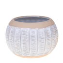 Set 2 Contenitori Decorativo Ø 19 H 13 cm Bombato