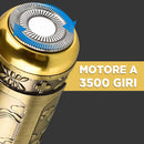 Mini Rasoio Portatile con Lame 2 Rotanti Design Vintage Ricarica USB