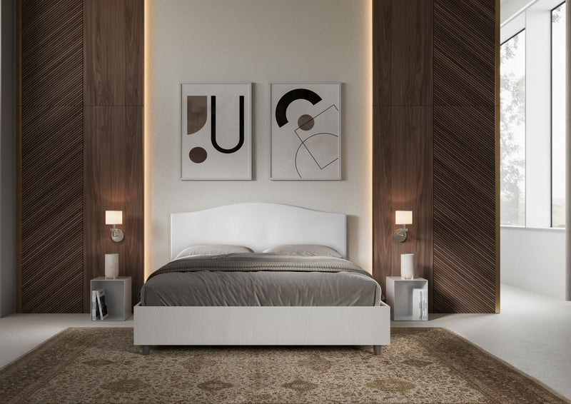 Letto Matrimoniale Grace Bianco Varie Misure