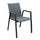 Stapelbarer Sessel Djerba 55,5 x 60 x 83 h cm aus anthrazitfarbenem Aluminium