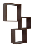 Set 3 Mensole da Parete Cubo in Fibra di Legno Incubo Wengè