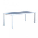 Tavolo Carson 195x90x74 h cm in Alluminio Bianco