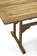 Tavolo da Giardino Rettangolare 150x90 cm in Legno di Acacia Soriani Bali