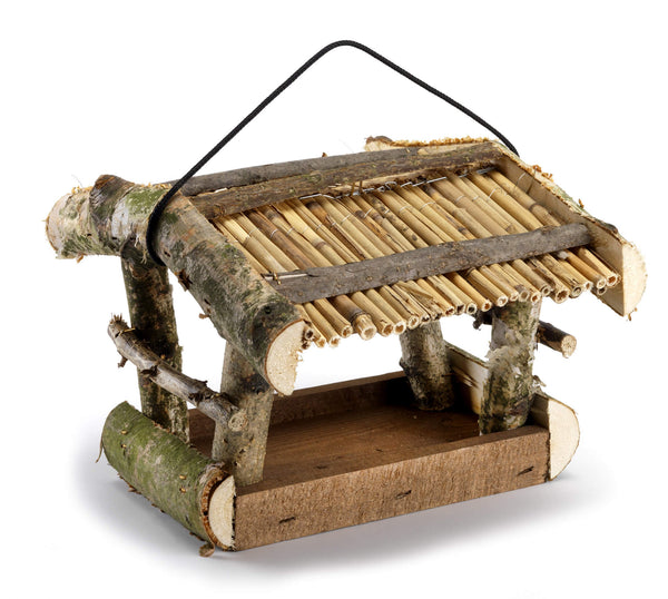 prezzo Futterhäuschen für Vögel 22x22xh17 cm aus natürlichem FSC-Holz
