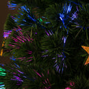 Albero di Natale Artificiale 180 cm 27 LED a Forma di Stella Abete 
