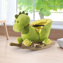 Drago a Dondolo per i Bambini in Legno Verde e Giallo 