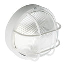 Plafoniera Ovale da Esterno 40W con Gabbia in Resina Sovil Bianca