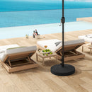 Base per Ombrellone Riempibile con Acqua 25kg o Sabbia a 30 kg per Ombrelloni con PaliØ36-38-48 mm in Plastica Nero      