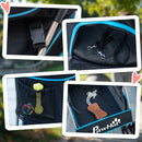 Passeggino per Cani Convertibile in Trasportino 82x49,5x98 cm in Acciaio e Poliestere Azzurro e Nero   
