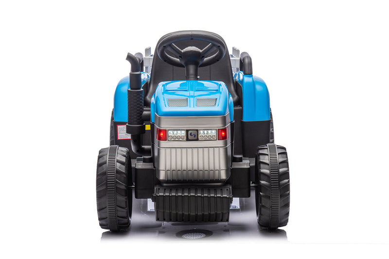 Trattore Elettrico per Bambini 12V con Rimorchio Blu  