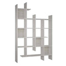 Libreria 6 Ripiani 122x25,5x188 cm in MDF Manco Bianco