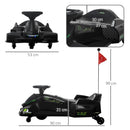 Go Kart Elettrico per Bambini Velocità 3-8 km/h per Drifting Nero  