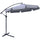 Dezentraler Sonnenschirm Ø265x265 cm aus Metall und grauem Polyester