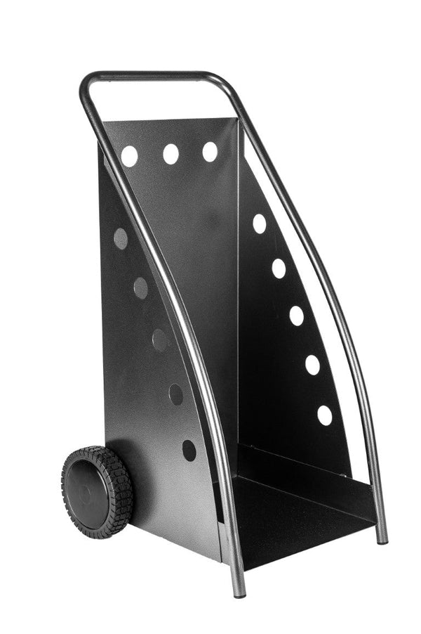 Portalegna per Camino 47x49x90cm in Ferro Verniciato Grigio Martellato sconto