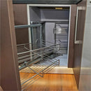 Set 4 Cestelli in Acciaio Inox per Mobile ad Angolo Cieco 90-100 cm Mano Sinistra