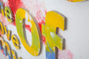 Dipinto su Tela Music 100x3,5x100 cm in Legno e Canvas