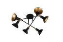Plafoniera da Interno Attacco E14 in Metallo Nero Opaco