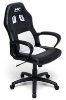 Sedia da Gaming Ergonomica 62x60x113 cm in Similpelle Nero e Bianca