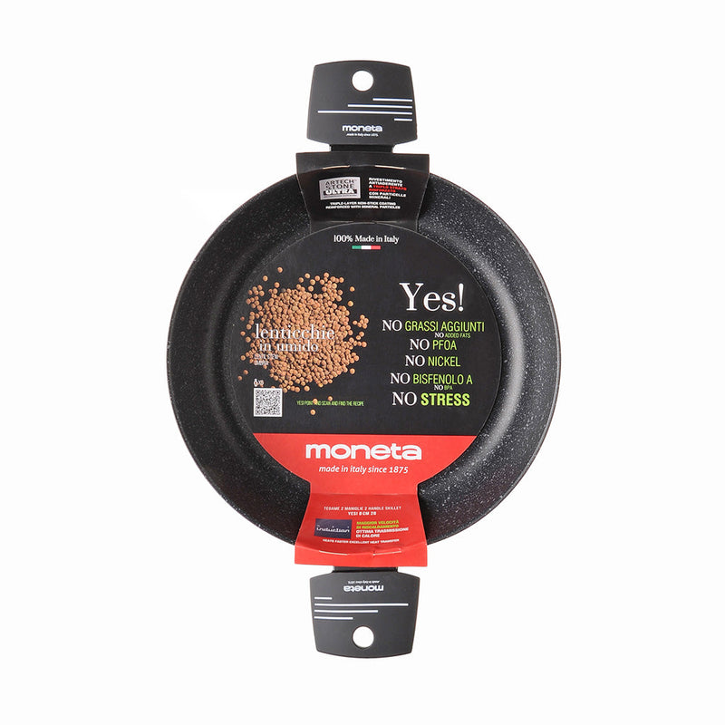 Tegame Ø28 cm Antiaderente Induzione in Alluminio Effetto Pietra Moneta Yes (Zeus 2.0)