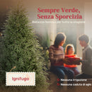 Albero di Natale Artificiale 210 cm 2942 Rami Realistici Base in Metallo Verde      