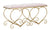 Rosa Herzbank 105x37,5x51,5 cm aus Eisen und MDF und Schwamm und Gold und rosa Polyester