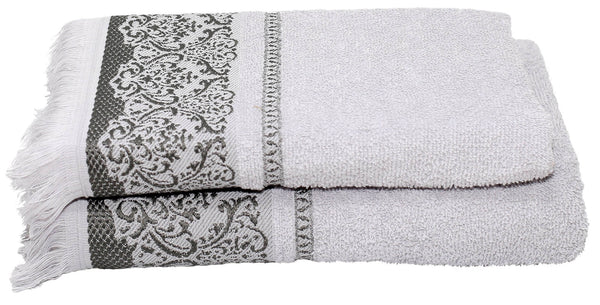 Schwamm-Set Gästehandtücher + Kate Fringe Rauchhandtuch acquista