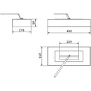 Camino a Bioetanolo da Tavolo 49x8,5 cm Flig Rialto Bianco