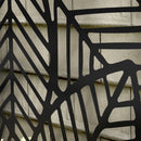 Fioriera Rialzata con Spalliera Decorativa per Rampicanti 61x23x113 cm da Terra e Parete in Metallo Nero      