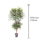 Aralia Artificiale a 2 Diramazioni con 954 Foglie Altezza 150 cm Verde