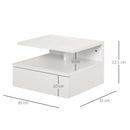Set 2 Comodini Sospesi 35x32x22,5 cm in Legno Bianco