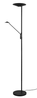 Piantana da Interno a LED in Metallo Nero Opaco