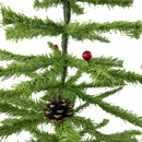 Albero di Natale 70H cm Rami pieghevoli e pigne Abete Artificiale in PVC