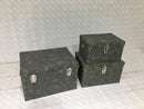 Set 3 Baule in Similpelle grigio 