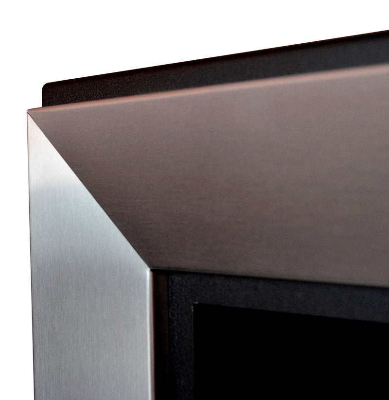 Camino a Bioetanolo da Parete 180x49 cm  Frame 1800 Inox