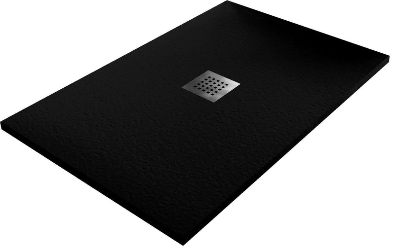 Piatto Doccia in Pietra Bonussi Ardesia Stone Central Nero Varie Misure