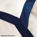 Copripiumino Matrimoniale con Sacco e Federe Bordi in Raso Garrini Eveline Avorio/Bordeaux