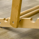 Sedia Pieghevole con Braccioli e Cuscino 71x89x96 cm in Legno di Faggio e Tessuto Marrone 