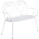 Panca da Giardino in Ferro 106x54x88cm Vorghini Sirmione Avorio