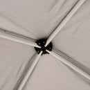 Gazebo Pieghevole da Giardino  con Struttura  Antivento 2,4x2,4m in Acciaio e Corde Caffè