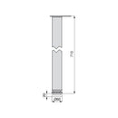 Kit 4 Gambe per Tavolo Regolabili Ø6x71/73 cm in Acciaio Emuca Nichel Satinato